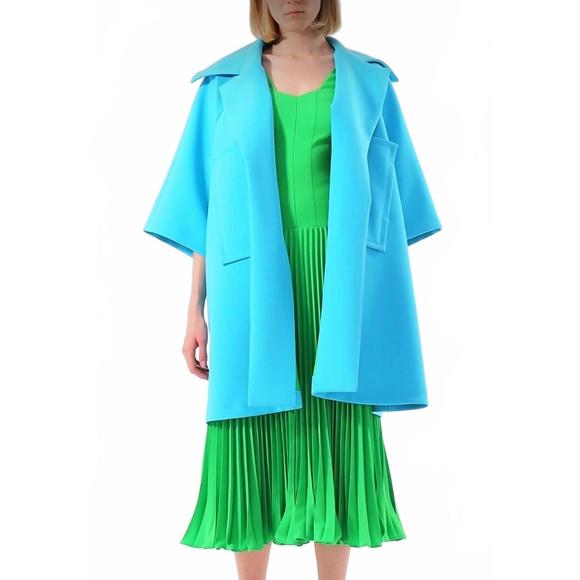 NEW EXQUISE open front coat in blue - Picture 2 of 6